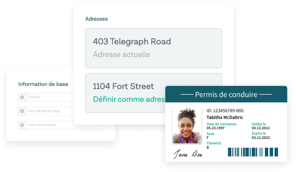 Screenshots from the identification process